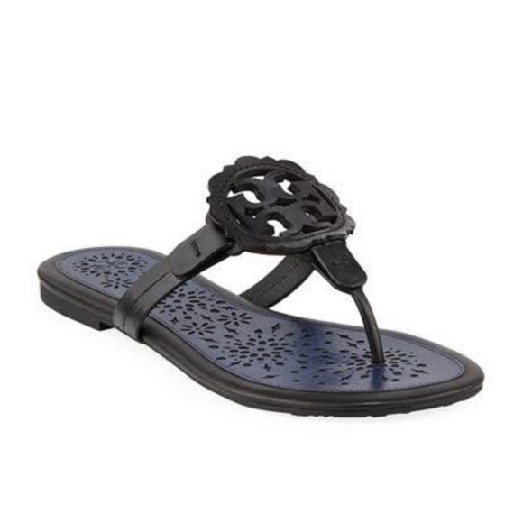 Tory Burch Shoes - Tory Burch Miller Scallop Leather Thong Sandals
